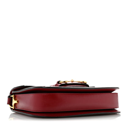 Gucci GG Supreme Monogram Azalea Calfskin Horsebit 1955 Shoulder Bag Beige Ebony New Cherry Red 4 of 12