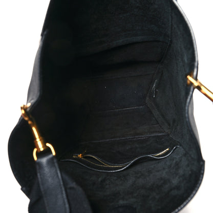 Celine Soft Grained Calfskin Sangle Bucket Bag Black 6 of 16