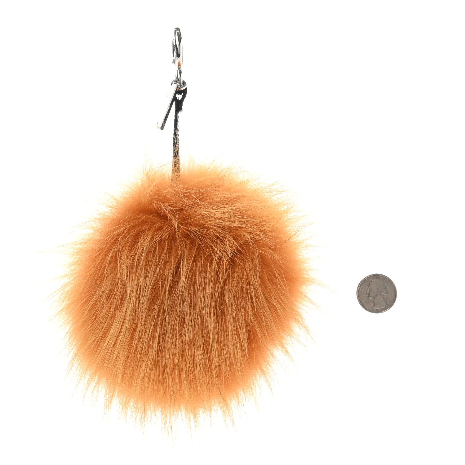 Fendi Fox Mink Rabbit Fur Vitello Flamingo Monster Bag Bug Charm Honey Black Multicolor 2 of 4