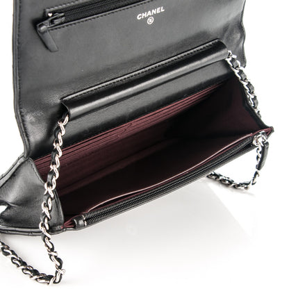 Chanel Lambskin Quilted Wallet On Chain WOC Black 5 of 8