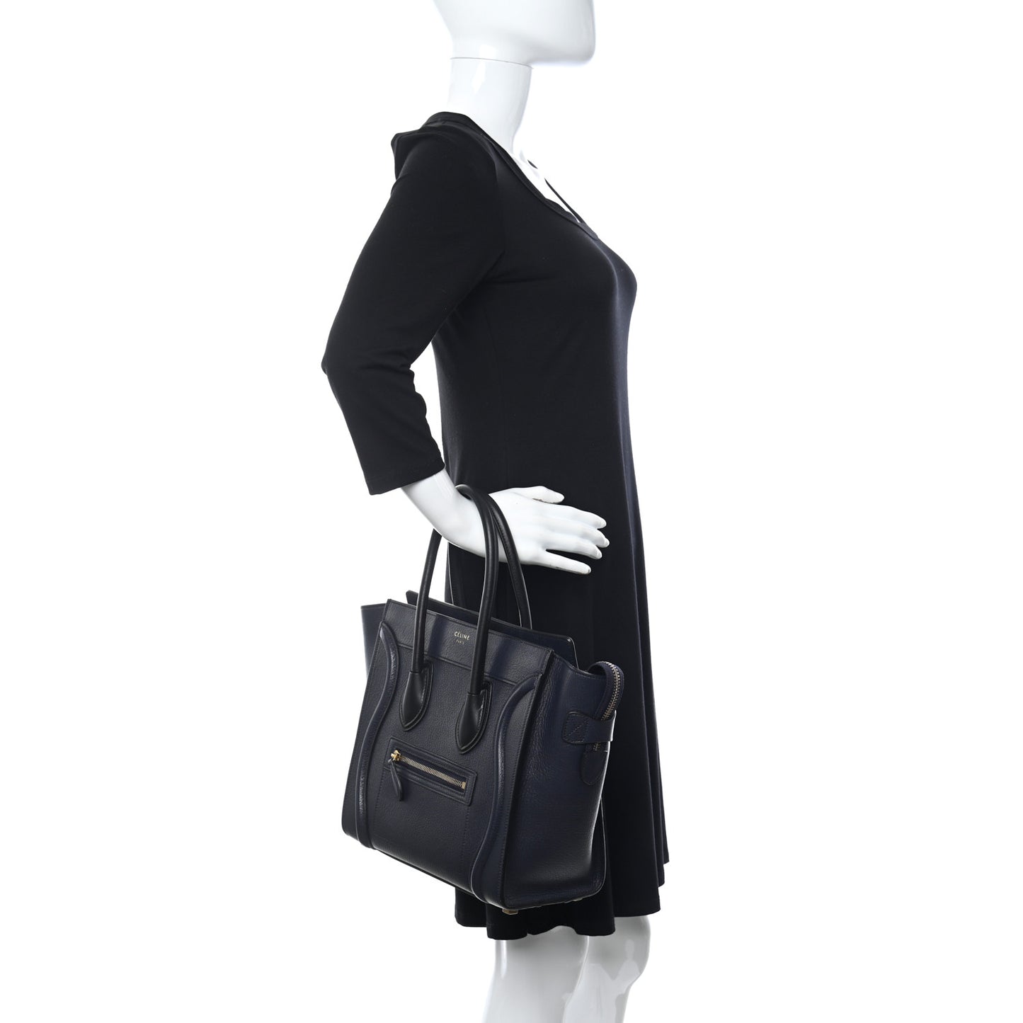 Goatskin Micro Luggage Navy Blue