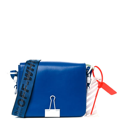 Off-White Calfskin Binder Clip Bag Blue 1 of 11