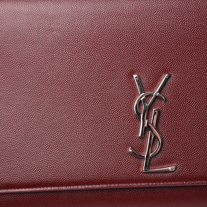 Saint Laurent Grain De Poudre Large Classic Monogram Kate Satchel Palissandre 11 of 16
