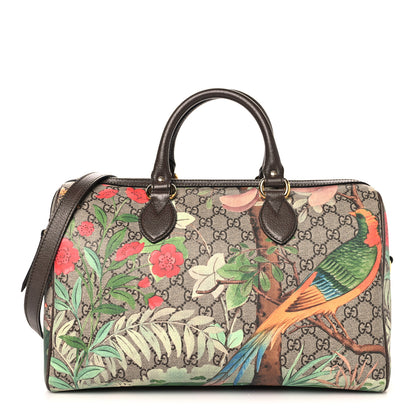Gucci GG Supreme Monogram Tian Medium Boston Beige Multicolor New Acero 1 of 11