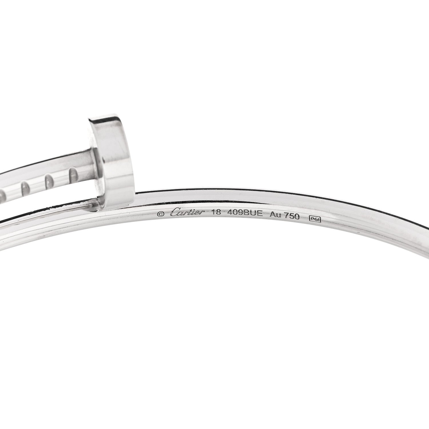 Cartier 18K White Gold Small Juste Un Clou Bracelet 18 4 of 4