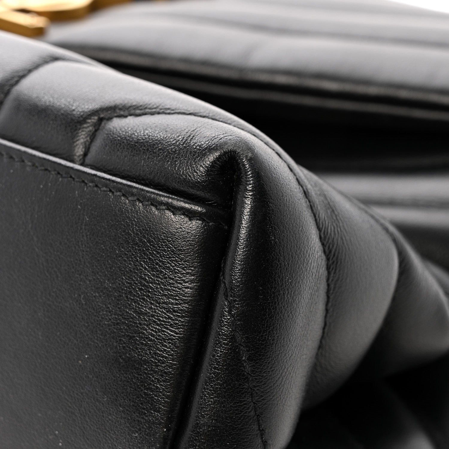 Saint Laurent Calfskin Y Quilted Monogram Medium Loulou Chain Satchel Black 11 of 14