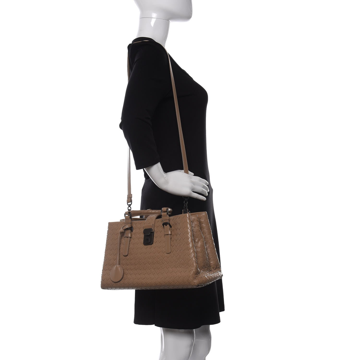 Bottega Veneta Light Calf Intrecciato Small Roma Walnut 2 of 9