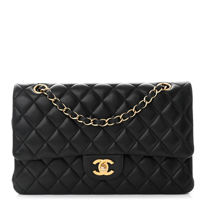 Chanel Lambskin Quilted Medium Double Flap Black 1 of 10