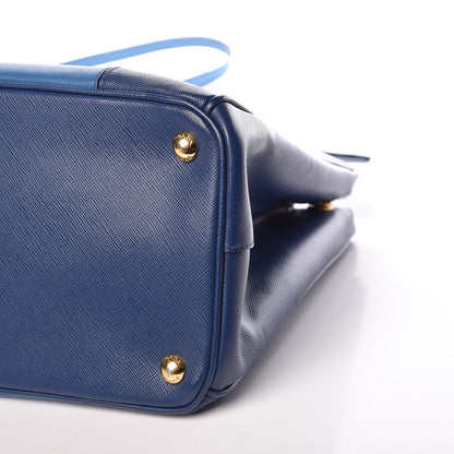Prada Saffiano Lux Colorblock Medium Galleria Double Zip Tote Bluette Cobalto 12 of 13