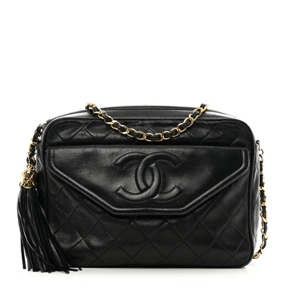 Chanel Lambskin Quilted CC Tassel Flap Black 1 of 12