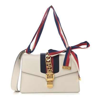 Gucci Calfskin Small Sylvie Shoulder Bag Off White 1 of 20