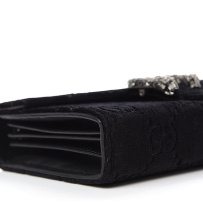 Gucci Velvet GG Monogram Mini Dionysus Chain Wallet Black 6 of 10