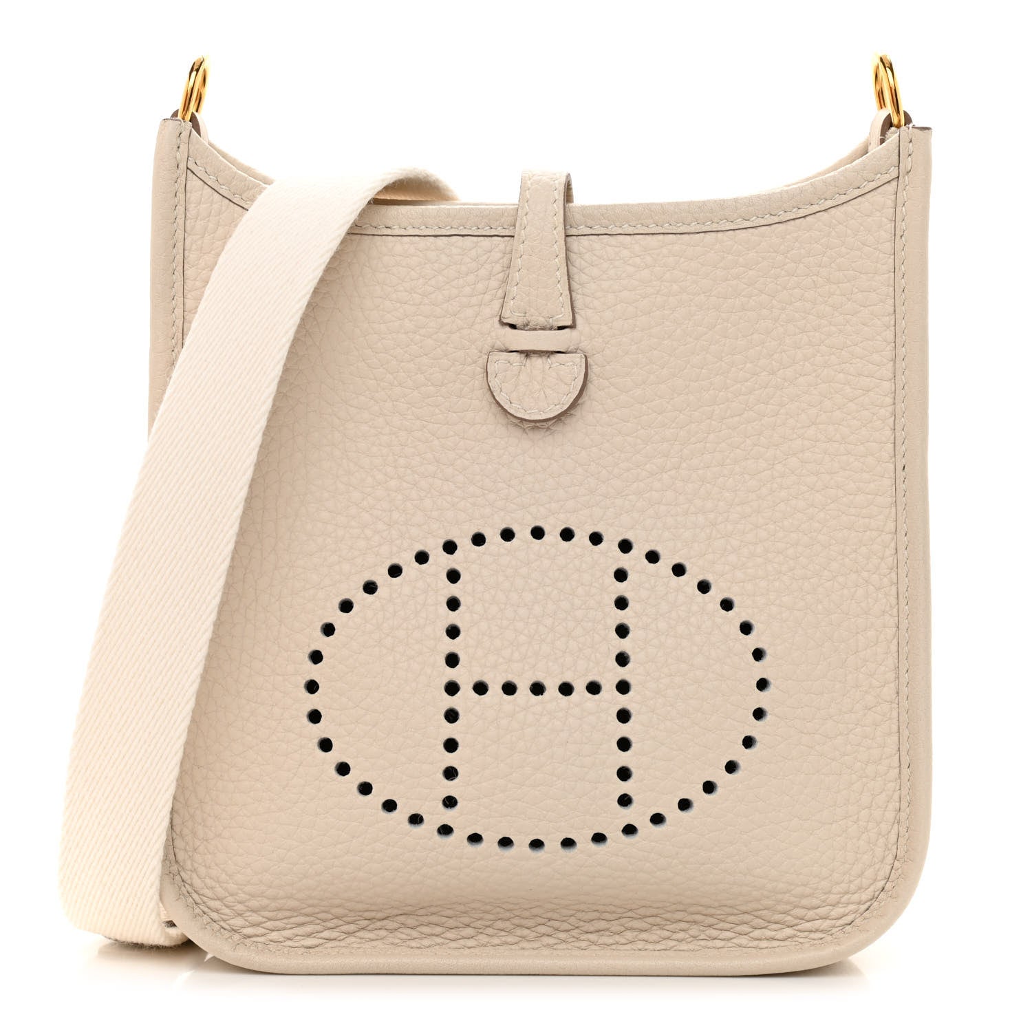 Hermes Taurillon Clemence Evelyne TPM Craie 1 of 11