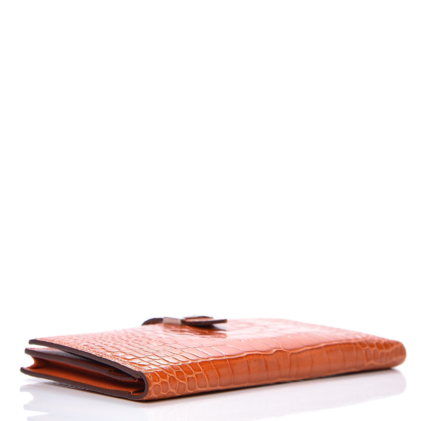Shiny Alligator Bearn Wallet Orange