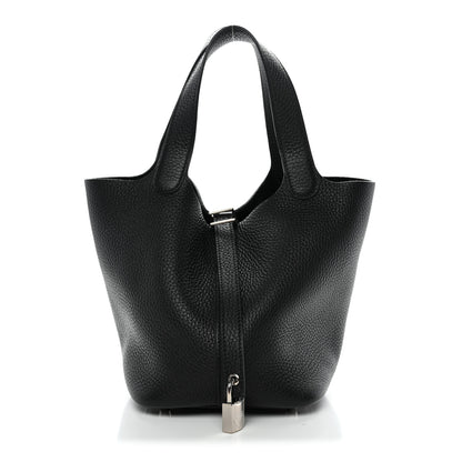 Hermes Taurillon Clemence Picotin Lock 18 PM Black 1 of 10