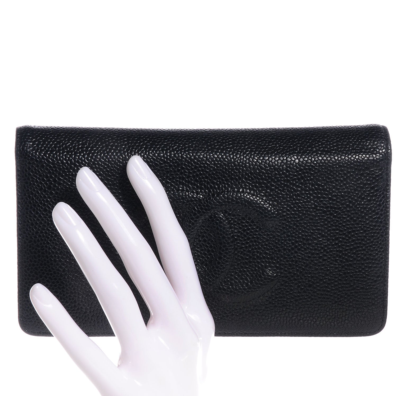 Chanel Caviar Yen CC Wallet Black 2 of 8