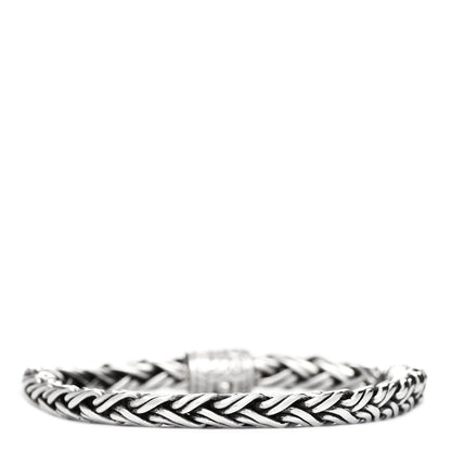 John Hardy Sterling Silver White Sapphire Wheat Chain Bracelet 2 of 4