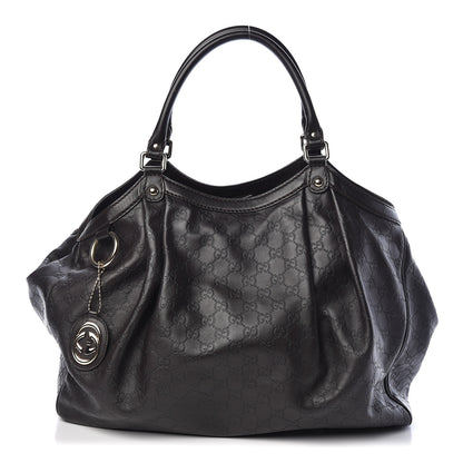 Gucci Guccissima Vitello Tender Large Sukey Tote Testa di Moro 1 of 12