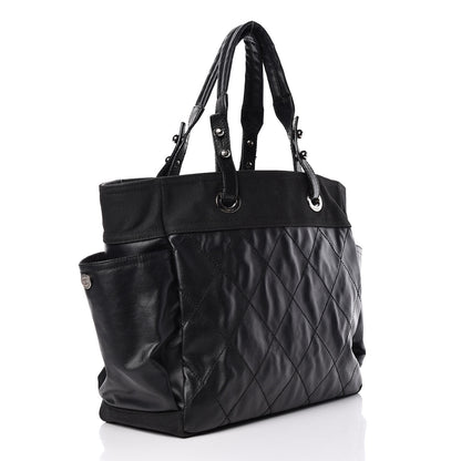 Chanel Coated Canvas Large Paris Biarritz Tote Black 4 of 17