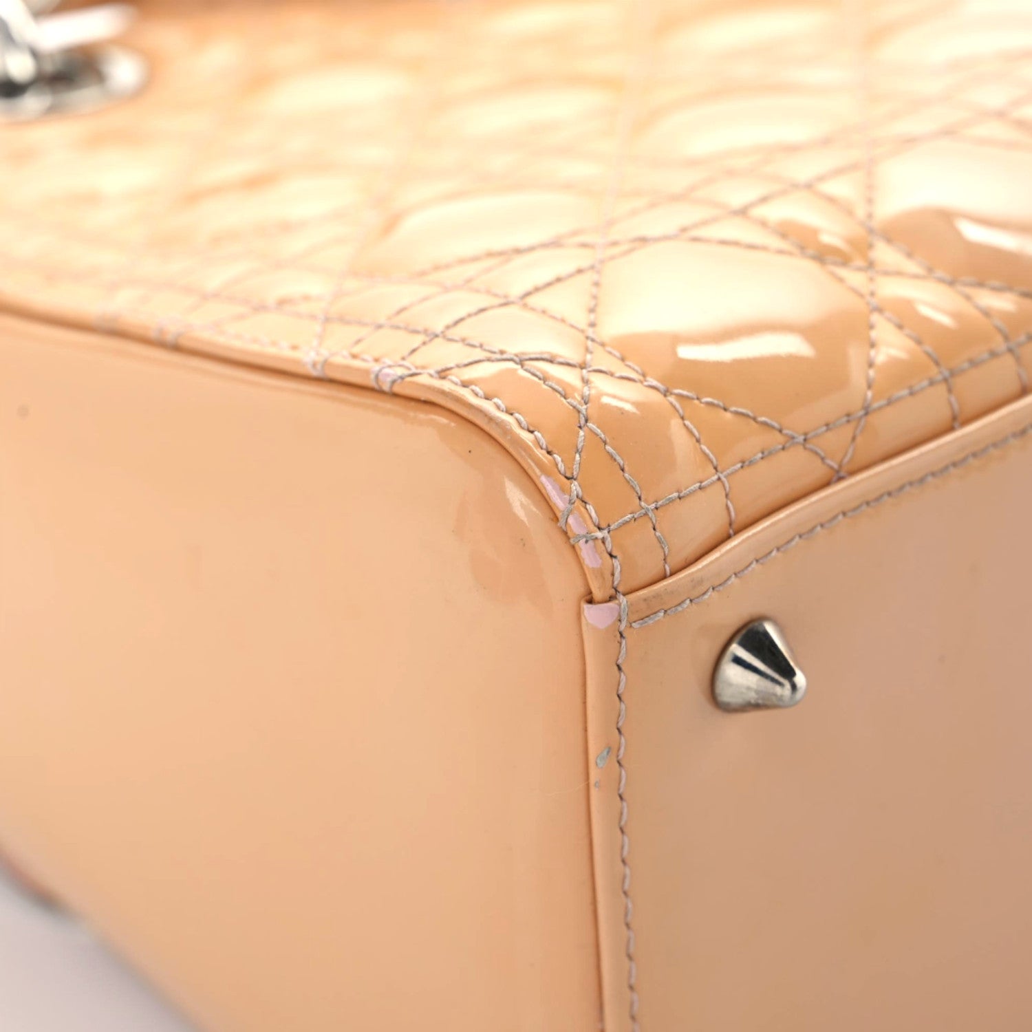 Christian Dior Patent Cannage Medium Lady Dior Beige 7 of 20