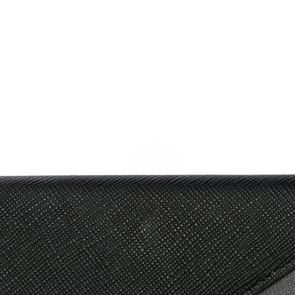 Prada Saffiano Envelope Wristlet Crossbody Wallet Black 12 of 14
