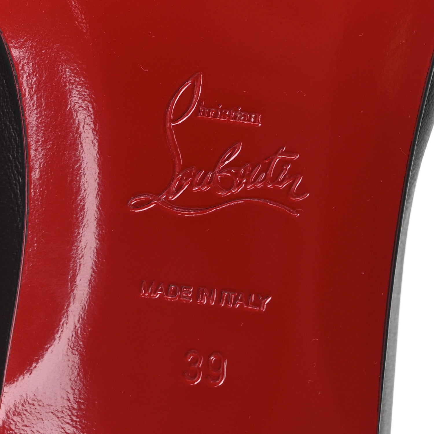 Christian Louboutin Calf Glove MJ Mock Womens Flat 39 Merlot 7 of 8