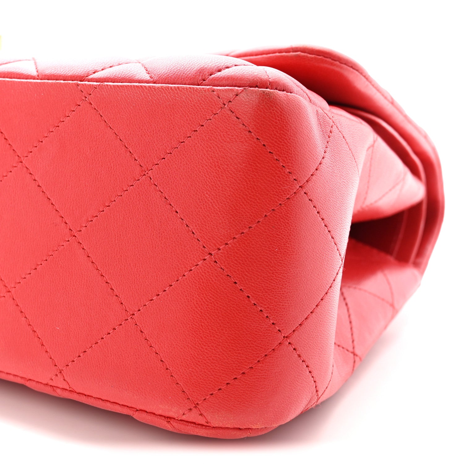 Chanel Lambskin Quilted Jumbo Double Flap Red 10 of 10