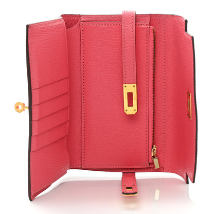 Hermes Chevre Mysore Medium Kelly Wallet Rose Azalee 5 of 10