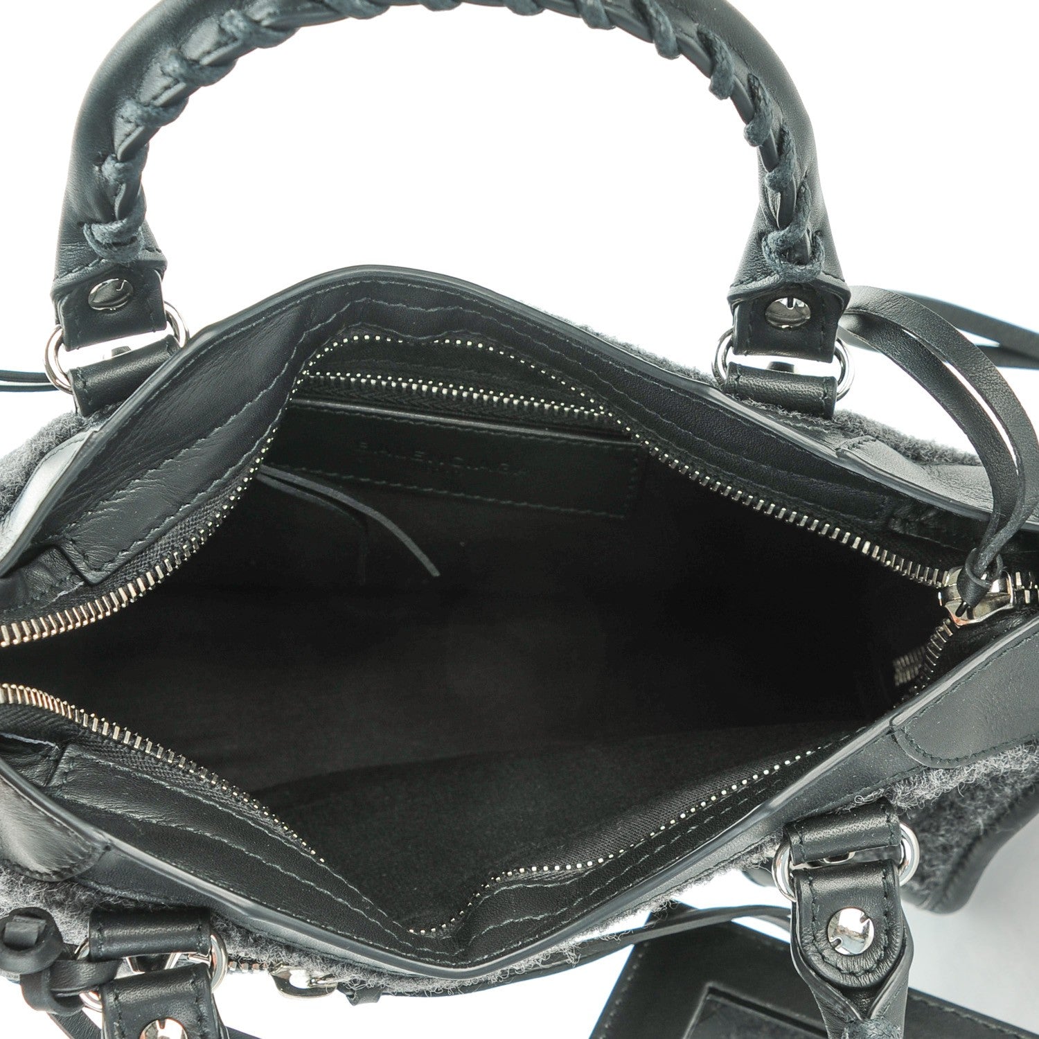 Balenciaga Alpaca Calfskin Classic Silver Hardware Mini City Black 6 of 8