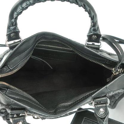 Balenciaga Alpaca Calfskin Classic Silver Hardware Mini City Black 6 of 8