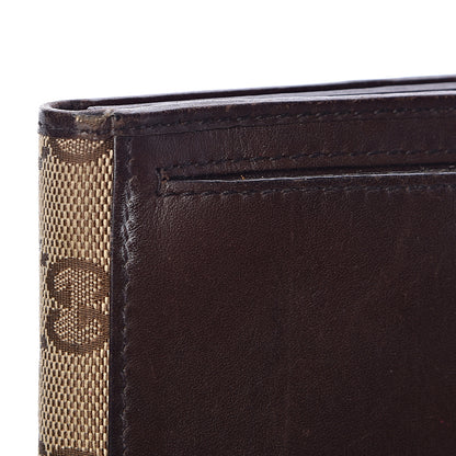 Gucci Monogram Calfskin Ladies Web Continental Wallet Beige Ebony Cocoa 5 of 9