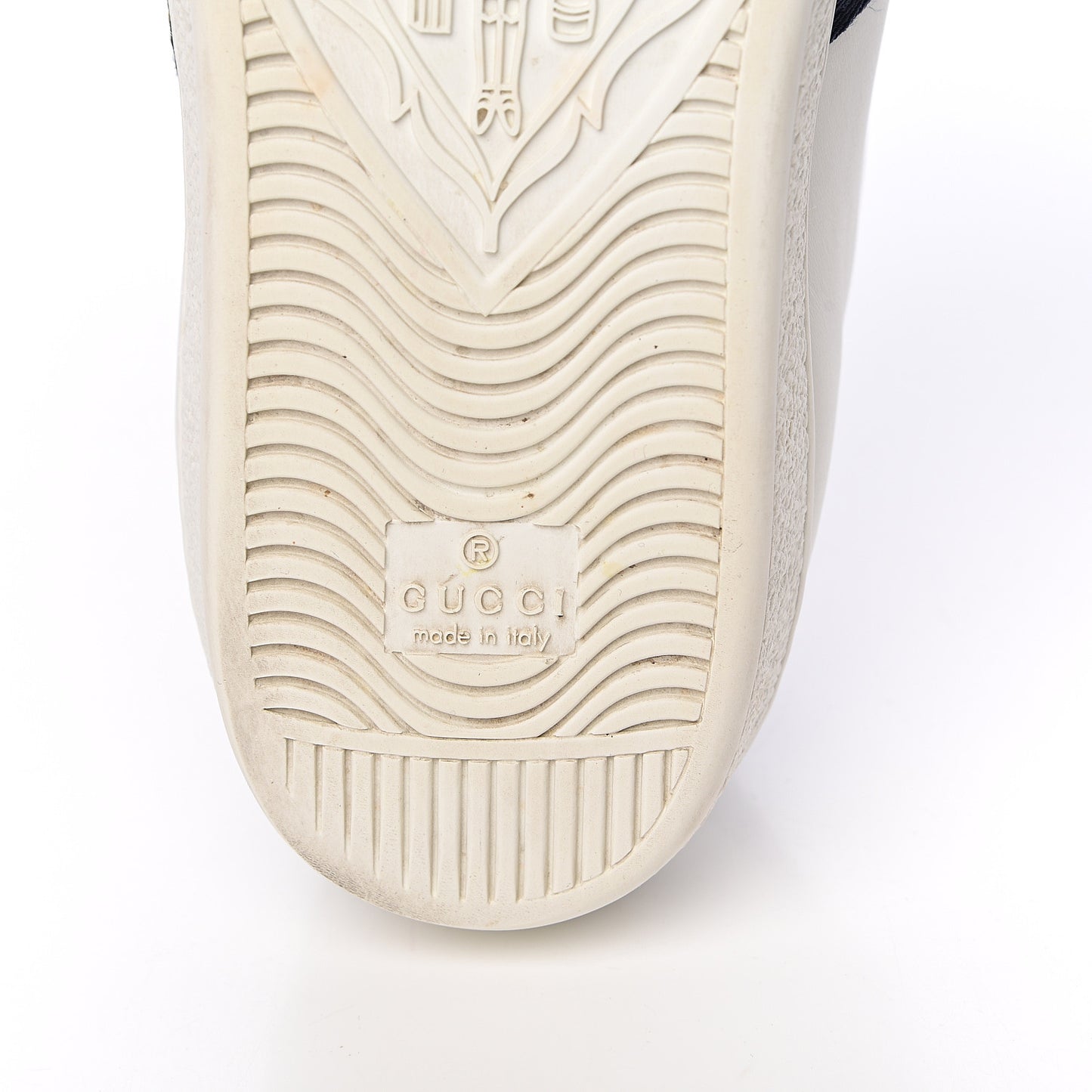Calfskin Web Bosco Embroidered Ace Sneakers 38.5 White Green