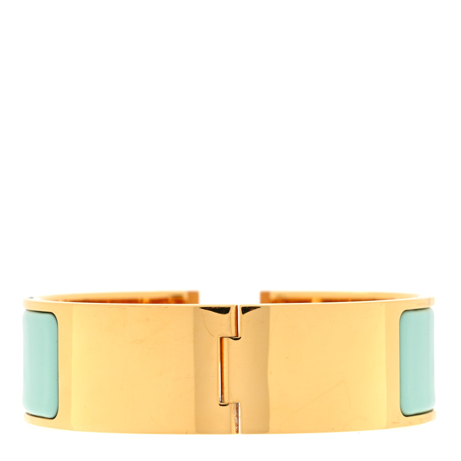 Hermes Enamel Wide Clic Clac H Bracelet PM Vert Argile 2 of 3