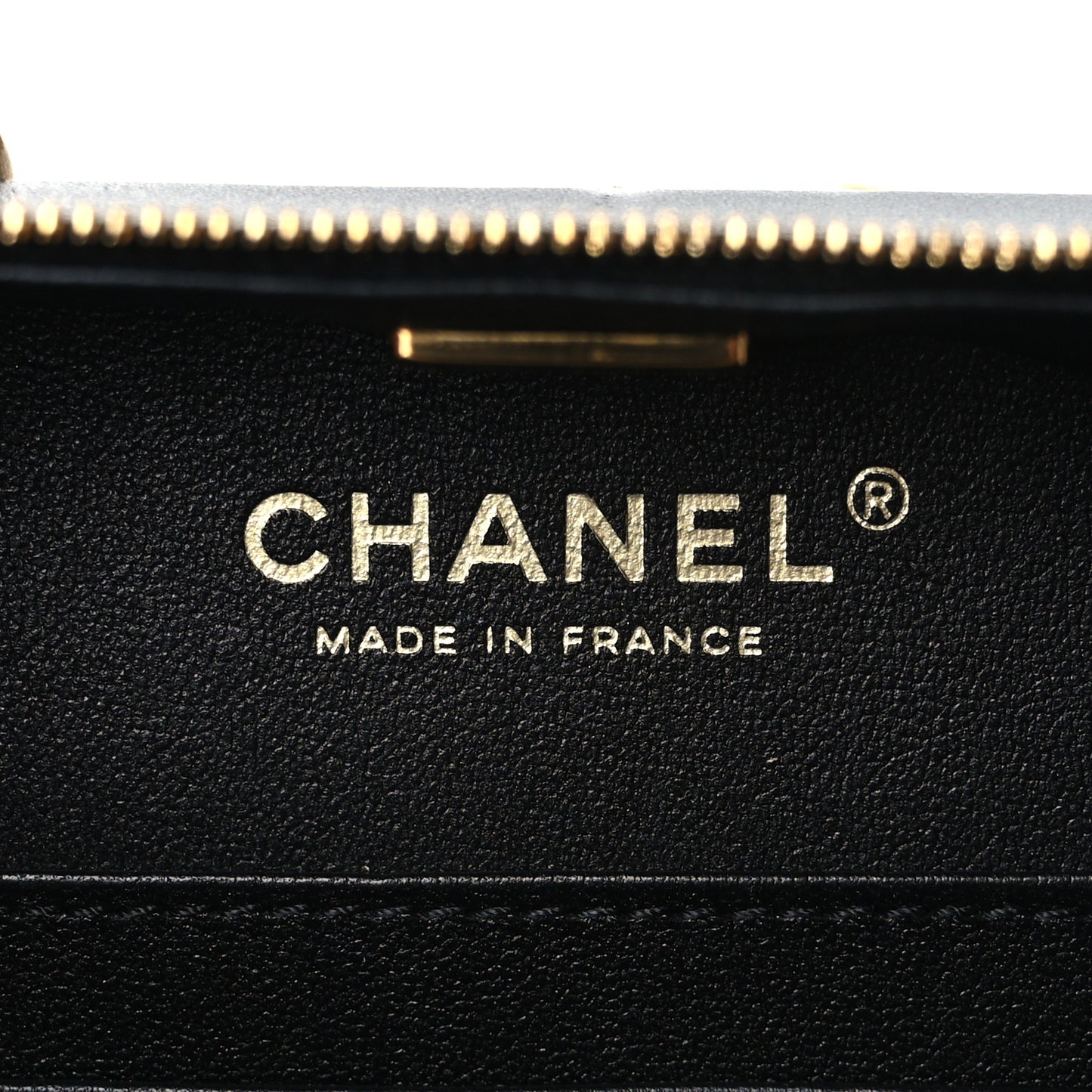 Lambskin Quilted Top Handle Small Vanity Case Black
