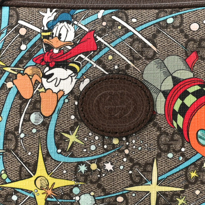 Gucci X DISNEY GG Supreme Monogram Donald Duck Interlocking G Shoulder Bag Beige Multicolor New Acero 8 of 10