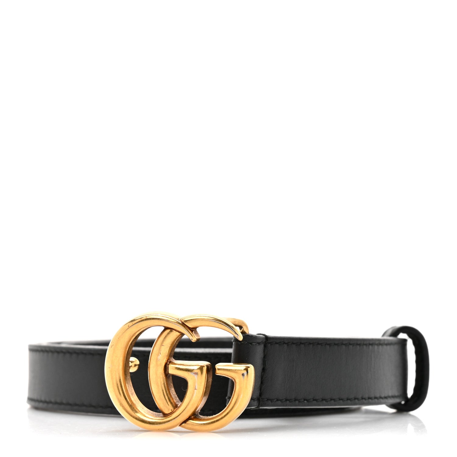 Gucci Calfskin Double G 20mm Belt 75 30 Black 1 of 5