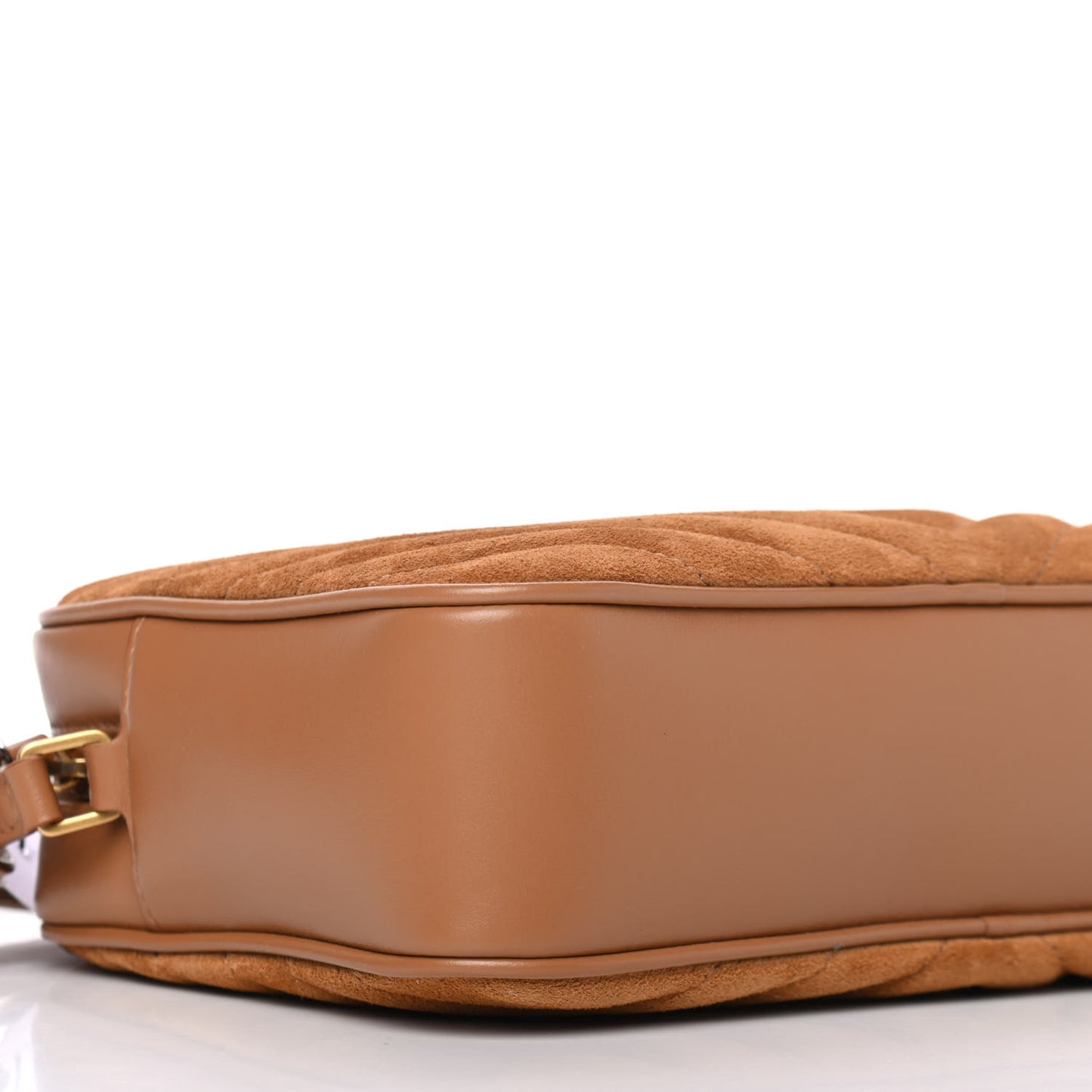 Suede Matelasse Monogram Lou Camera Bag Cinnamon