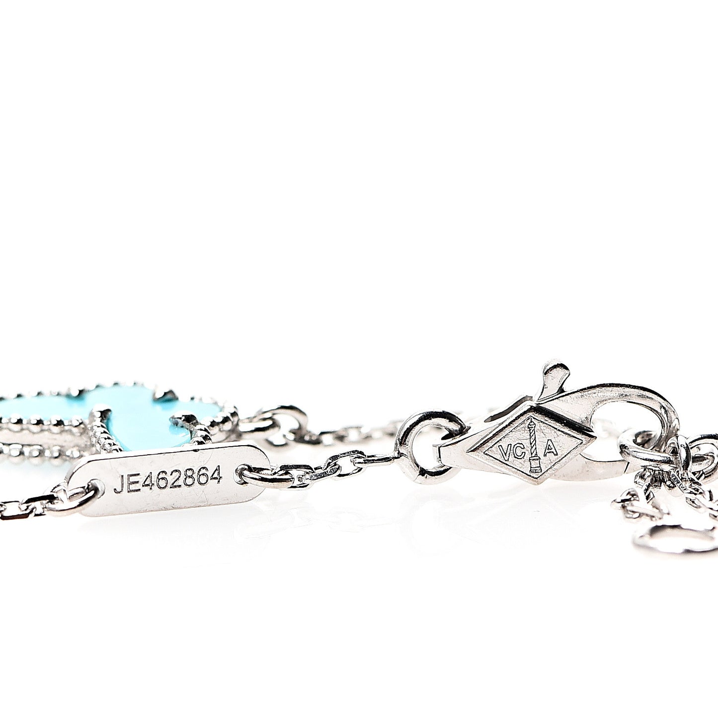 18K White Gold Turquoise Sweet Alhambra Butterfly Bracelet