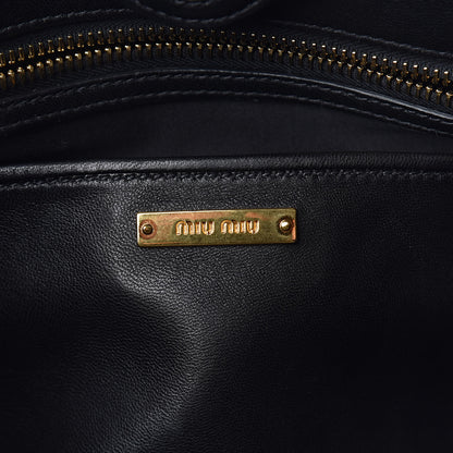 Miu Miu Nappa Matelasse Tote Black 6 of 9