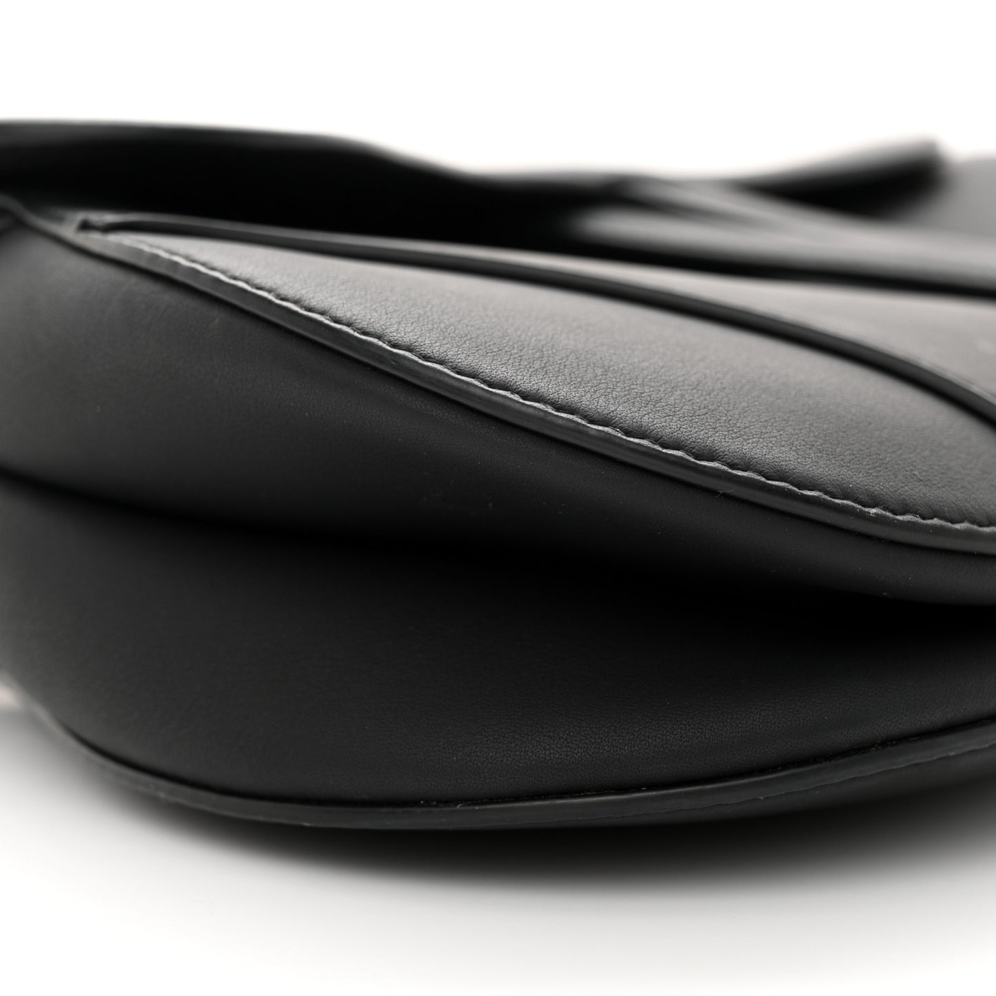 Ultra Matte Calfskin Saddle Bag Black