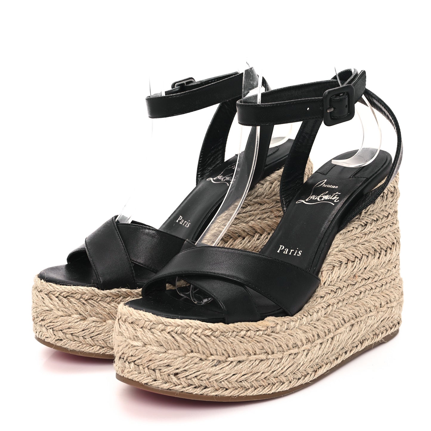 Goatskin Mariza Zeppa 130 Espadrille Sandals 37 Black