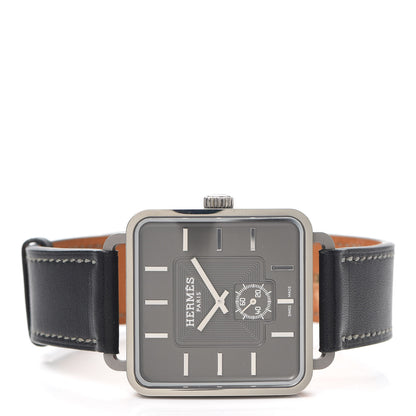Hermes Titanium Barenia 36.5mm Carre H Automatic Watch Noir 2 of 5