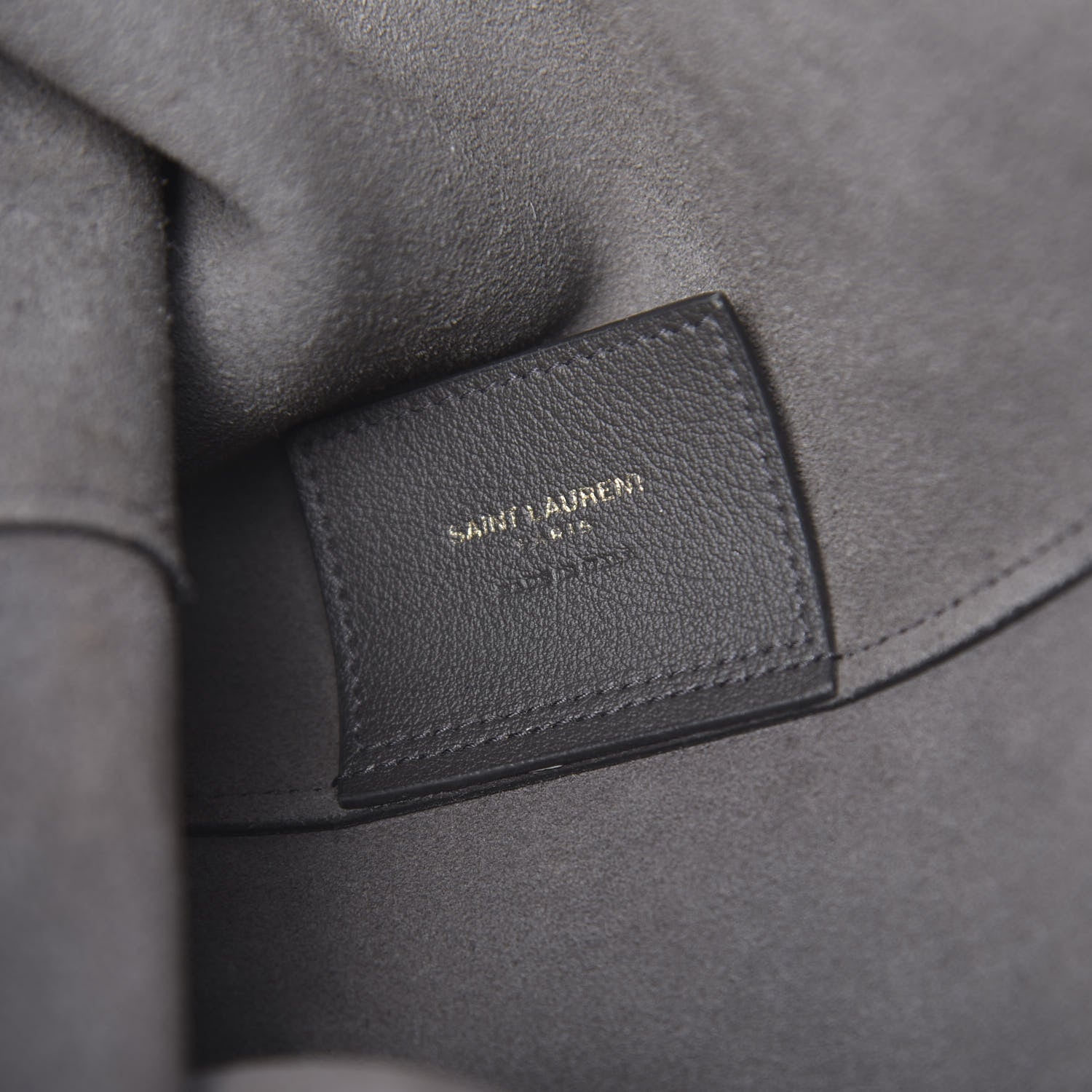 Saint Laurent Calfskin Large Shopping Tote Dark Grey 6 of 18