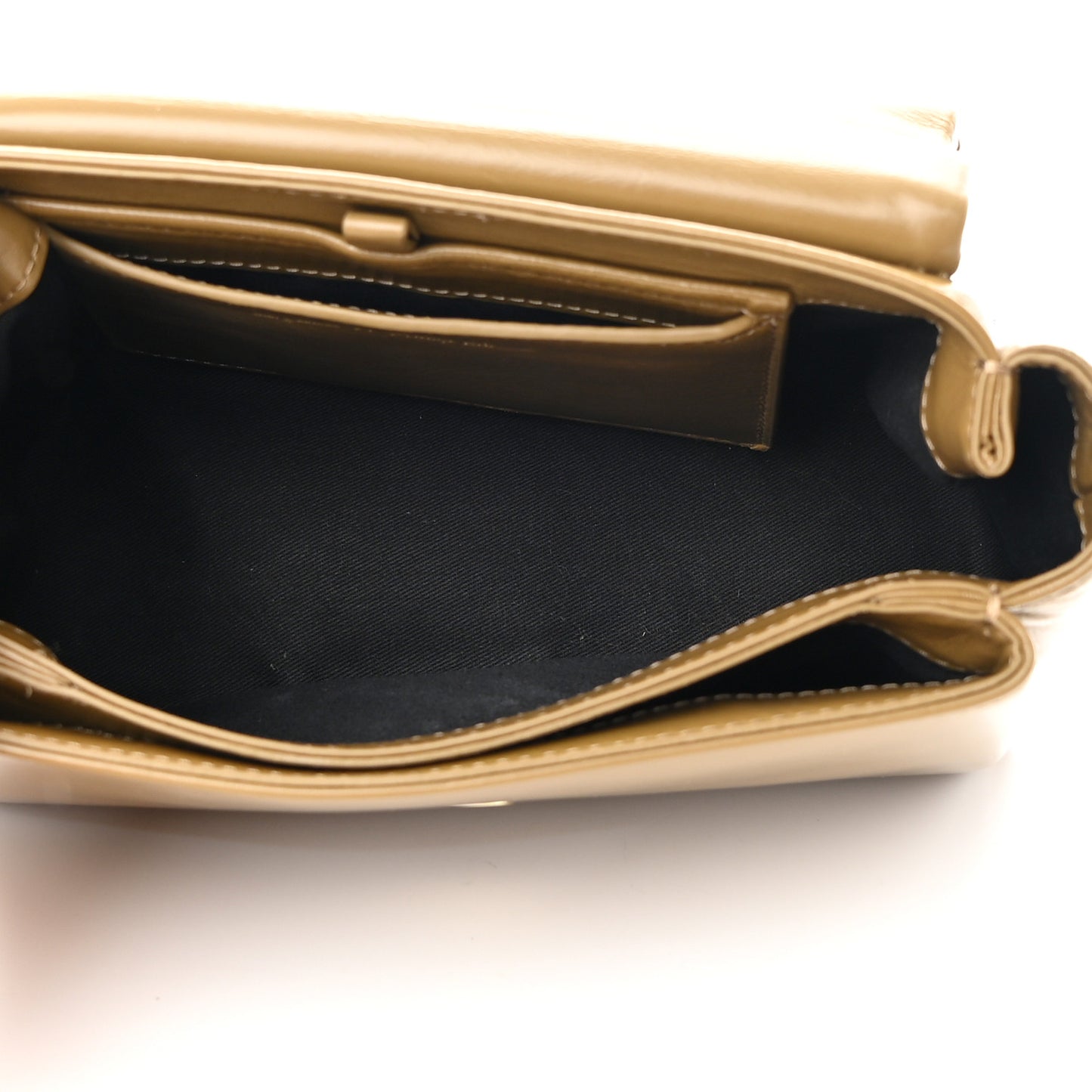 Calfskin Alix Soft Flap Chain Shoulder Bag Toffee