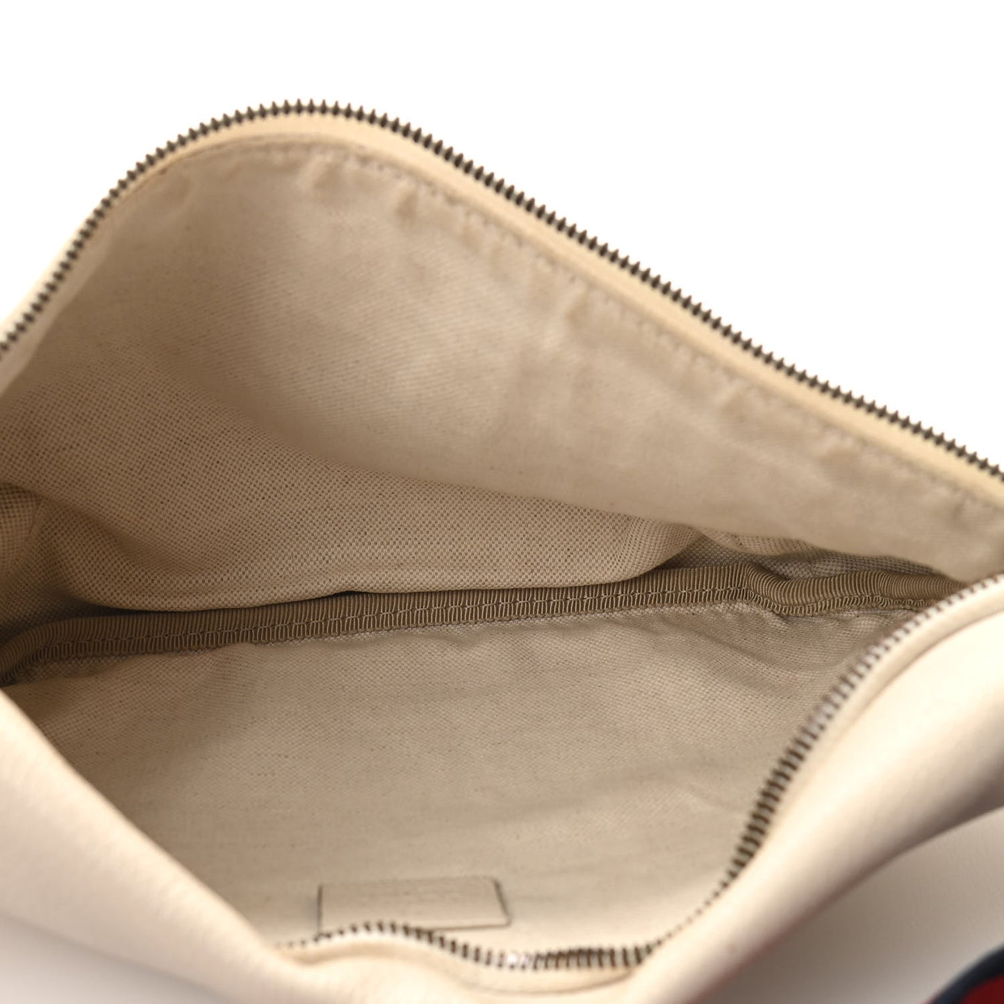 Grained Calfskin Logo Belt Bag White