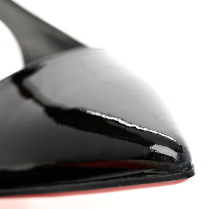 Christian Louboutin Patent Hot Chickita Slingback Flats 39.5 Black 10 of 11
