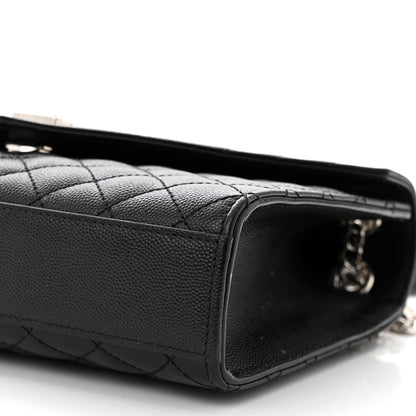 Saint Laurent Grain De Poudre Textured Mixed Matelasse Triquilt Medium Monogram Satchel Black 10 of 13