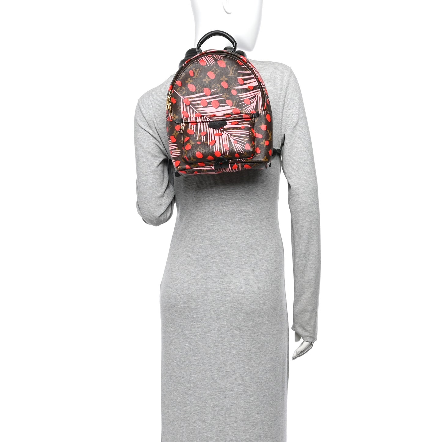 Monogram Jungle Dots Palm Springs Backpack PM Sugar Pink Poppy