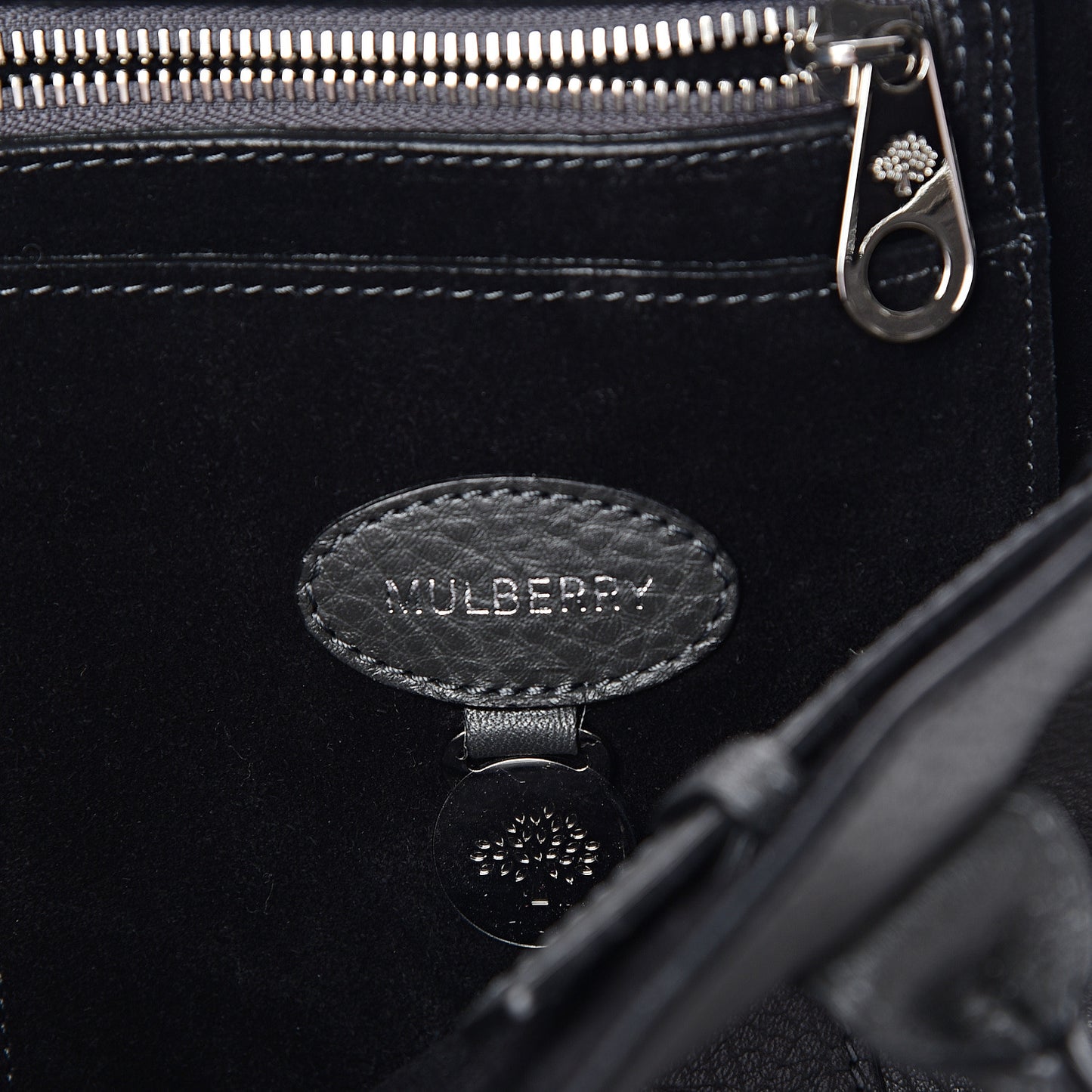 Pebbled Calfskin Bayswater Graphite