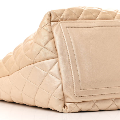 Chanel Metallic Lambskin Quilted Large Coco Cocoon Tote Light Gold 9 of 10